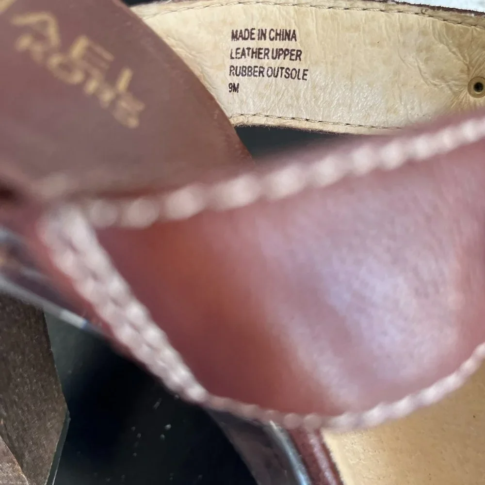 Michael Kors Women's Brown Block Platform Sandals Heels Size 9